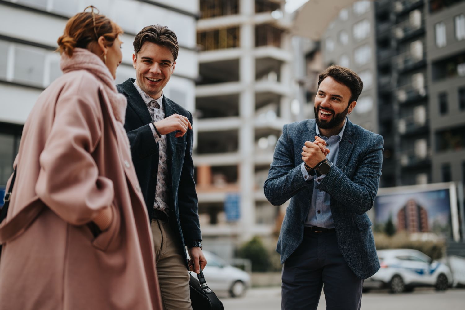Business associates laughing