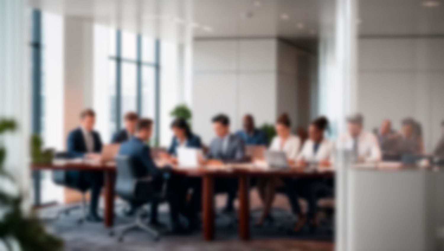 Large meeting in office